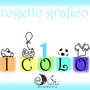 cake topper cubi arcobaleno tema calcio