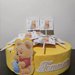 Torta lecca lecca Winnie the Pooh glitter gomma eva decorazione festa compleanno 