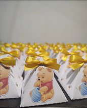 Scatolina Winnie pooh orsetto tigro pois scatola battesimo evento confetti palloncini nascita battesimo compleanno nome scatola scatoline box 