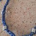 Collana all'uncinetto cordoncino azzurro avio lurex