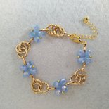 Bracciale ad anelli collezione "Gioia" colore azzurro