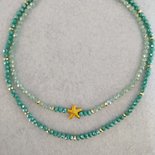 Collana  doppio filo "Armonia" colore Tiffany