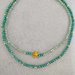 Collana  doppio filo "Armonia" colore Tiffany