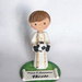 Cake topper Prima Comunione calciatore, portiere ,personalizzato, statuina