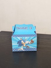 Scatolina Sonic decorazione festa compleanno gadget box scatola scatoline caramelle segnaposto 