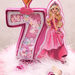 Cake topper Barbie con candelina finta numero personalizzabile