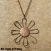 Collana con pendente fiore in rame anticato