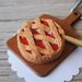 Crostata in miniatura per casa delle bambole, scala 1:12, fatta a mano, pasticceria per casa delle bambole, dolce in miniatura