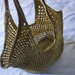 Borsa a rete oro glitter uncinetto 