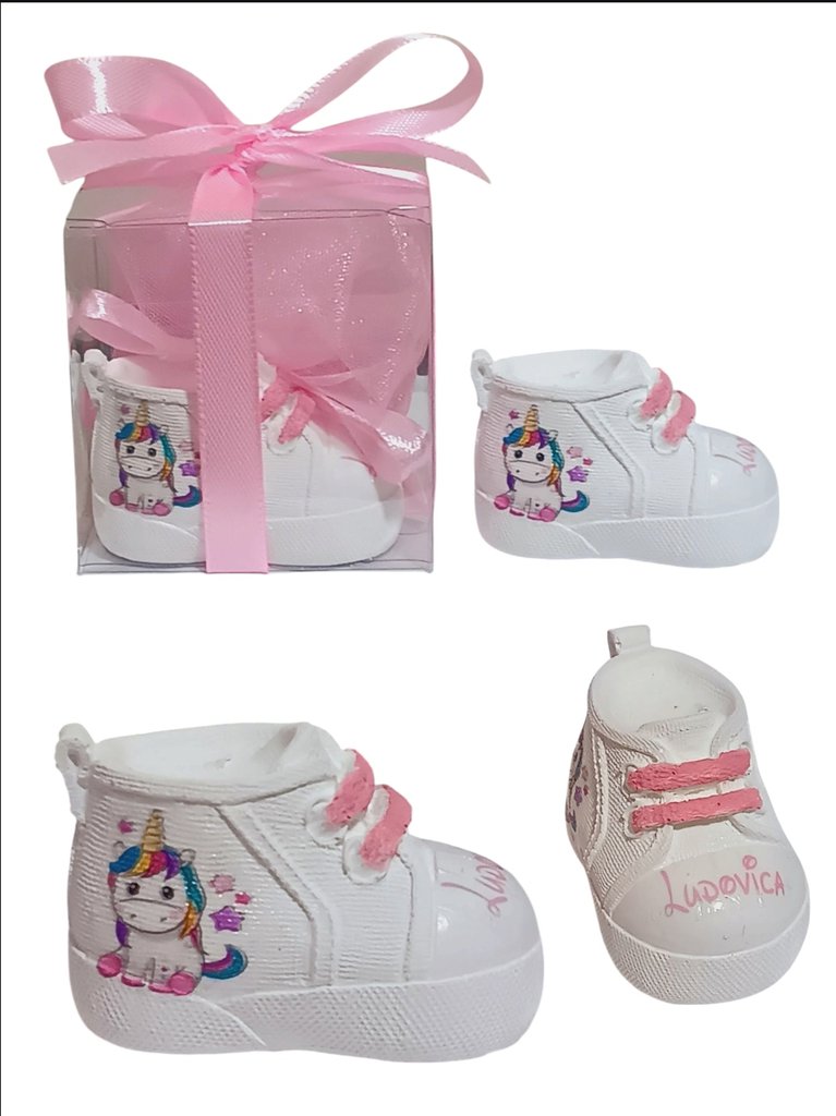 Oggettistica per bomboniere 12 PZ Scarpa Scarpetta Rosa Porcellana BOMBONIERA Battesimo Bambina