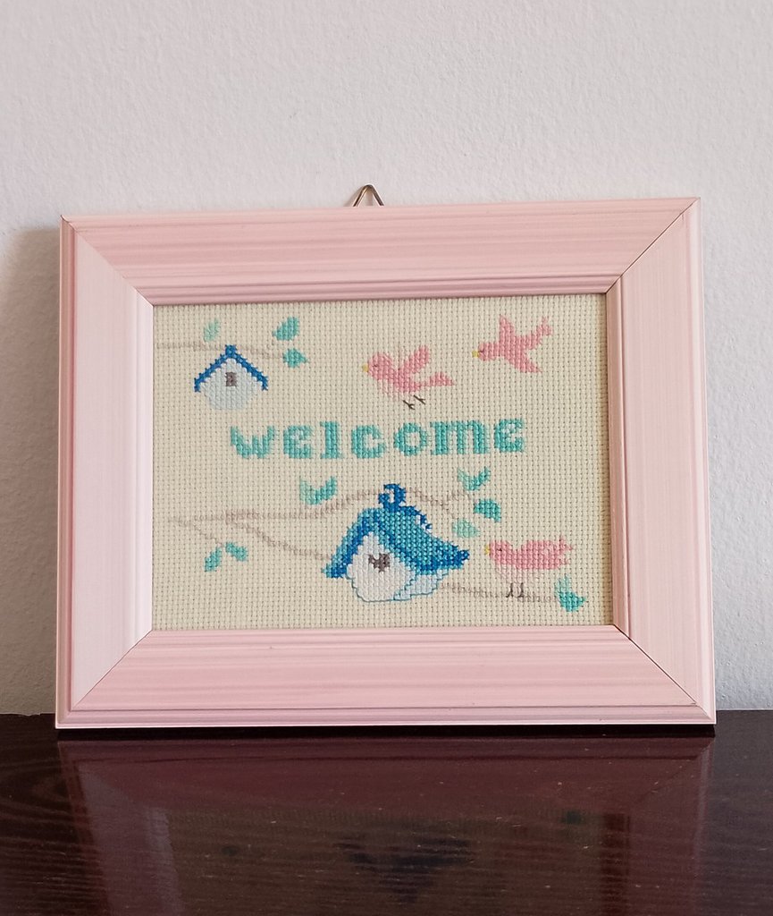 Le Bonheur des Dames kit punto croce contato "Welcome August", 21x23cm