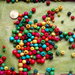 Lotto perline colorate in legno come in foto