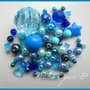 ♥ LOTTO PERLE AZZURRO/BLU3 ♥