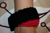 bracciale in cotone bicolore