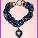 Bracciale Chainmaille "Blue heart"