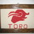 Quadro in stoffa"TORO" -fatto a mano, 32,5 x 21,5 cm.
