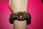 bracciale in cotone ad anelli