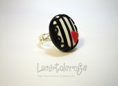 Anello "Stripes & heart"/ Ring