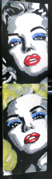 legno Marilyn acrilico collage