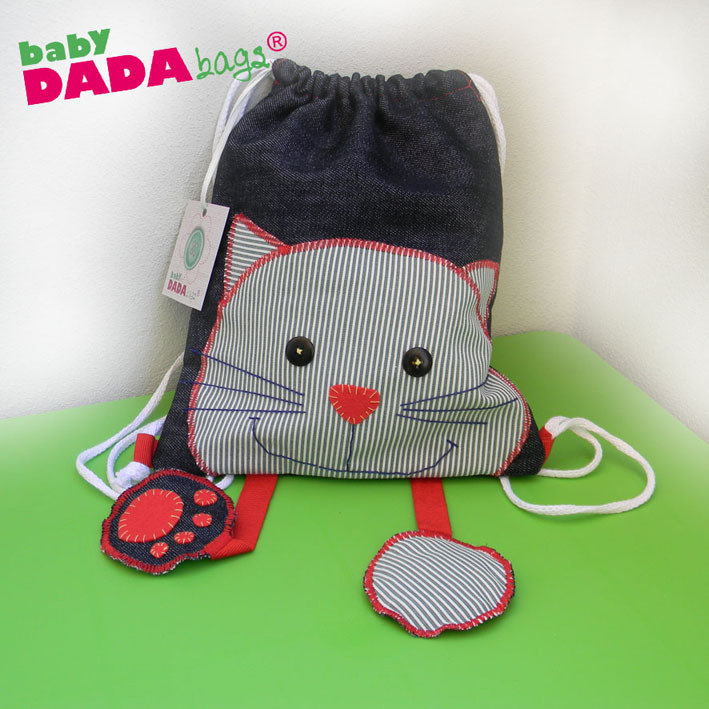 PERLETTI Sacca Sportiva Bambino Asilo Scuola Materna Dinosauri - Sacca Porta Scarpe Bimbo Palestra Ginnastica - Borsa Portascarpe Leggera Regolabile Per Bambini Blu - Dimensioni 39x31cm (Dinosauro