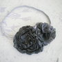 Grey Flower headband