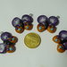4 Mini Charms Farfalle Viola Oro