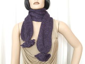 Sciarpa lana viola melange - maglia