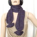 Sciarpa lana viola melange - maglia