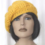 cappello basco lana giallo - uncinetto