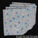 4 fazzoletti lavabili (pois celeste) / set of 4 cloth handkerchiefs – hankies (blue dots)