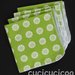 4 fazzoletti lavabili (stelle verdi) / set of 4 cloth handkerchiefs – hankies (green stars)