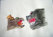 "T-rex e stegosauro"