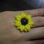 anello girasole fimo e cernit