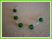 Braccialetto perle verdi