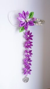 clip per capelli fiore viola