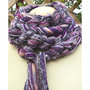 sciarpa lana seta intrecciata a mano - handknit wool silk skinny scarf