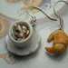 Orecchini tazzina tazza caffe panna cornetto colazione croissant breakfast idea regalo