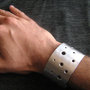 Bracciale lastra alluminio forata---aluminum plate bracelet