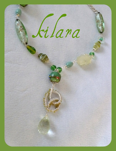 Collana verde wire Collana verde wire