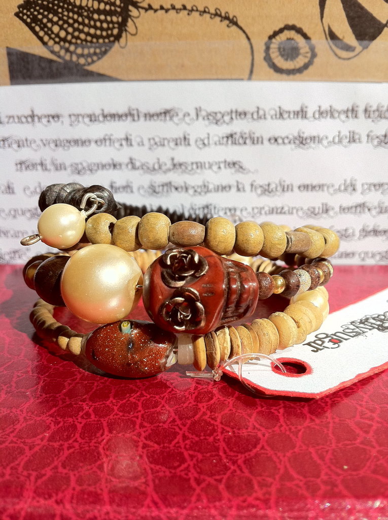 Bracciale Teschio Di Zucchero In Acciaio Inossidabile Per Donna – Gioiello Elegante Con Strass, Per Halloween O Regalo (Confezione In Velluto)