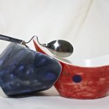 2 Salsiere In Ceramica Con Piedino - Eleganti E Pratiche Per Tavola E Feste