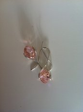 orecchini con swarovski rosa