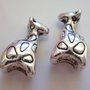 2 RONDELLE argento tibetano giraffa stile Pandora trollbeads