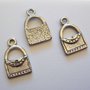 6 charms borsa borsetta argento tibetano