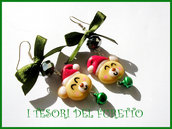Orecchini Natale Fufufriends Classic ORSETTI Idea regalo Fimo cernit moda bear xmas earrings christmas