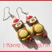 Orecchini Natale Fufufriends Classic GUFI GUFETTI owl earrings christmas xmas bijoux natalizi idea regalo