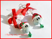 Orecchini Natale PARTICELLA DI SODIO Fimo cernit natalizi bijoux idea regalo handmade