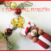 BRACCIALE * NATALE 2011 *  SERIE FUFUORSETTI FIMO PERLE * Orsetto dentro pacchetto rosso* bijoux natalizi idea regalo orsetto charm bracelet bear xmas christmas 