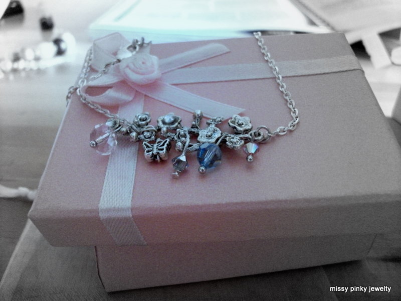 Collana Farfalla In Argento 925 Con Cristalli A Goccia – AOBOCO Gioiello Regalo Per Donna, Mamma, Fidanzata O Amica
