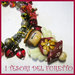 BRACCIALE Serie FUFUANGEL  "Angioletto Rosso con Fiocco neve Oro" Idea regalo Natale Bijoux artigianali Bracelet Angel Christmas